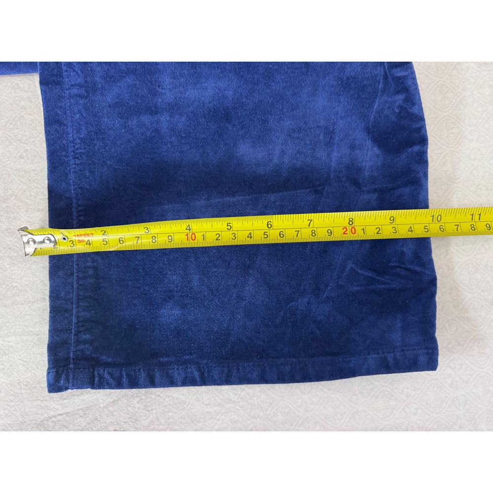 AG Adriano Goldschmied Etta High Waisted Wide Leg Crop velvet Pants Size 26 Blue - Picture 10 of 10